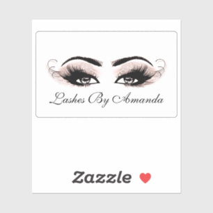Blush Makeup Artist Lashes Extension Marsala Sticker