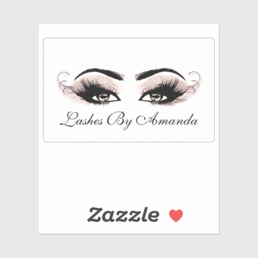 Blush Makeup Artist Lashes Extension Marsala Sticker (Vel)