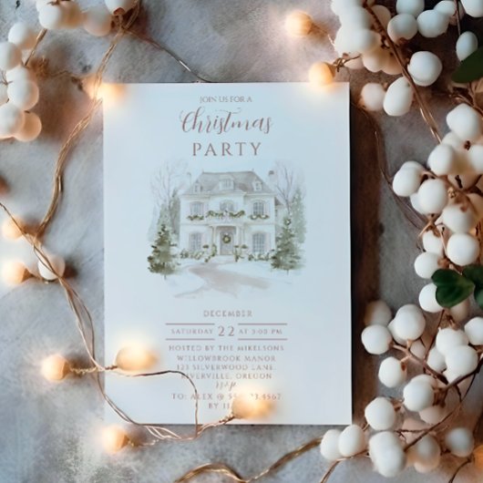 Blush Manor Kerstmis Kaart