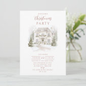 Blush Manor Kerstmis Kaart (Staand voorkant)