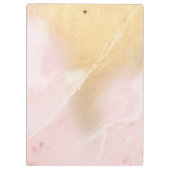 Blush Marble Faux Gold Kantoor Klembord (Achterkant)