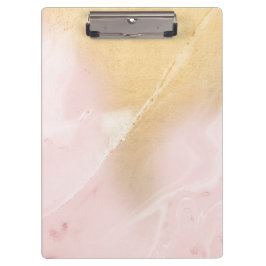 Blush Marble Faux Gold Kantoor Klembord