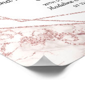 Blush Marble Geometric Love is Sweet Treat Table Poster (Hoek)