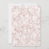 Blush Marble Geometrische Bridal Douche Uitnodigin Kaart (Achterkant)
