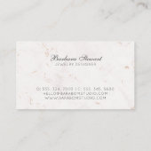 Blush Marble Modern Minimalist Logo Visitekaartje (Achterkant)