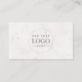 Blush Marble Modern Minimalist Logo Visitekaartje (Voorkant)
