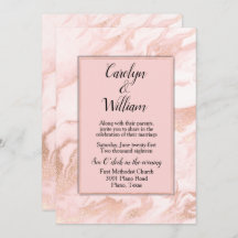 Blush Marged Wedding Invitation
