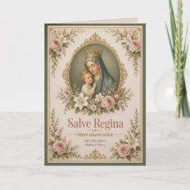 Blush Marian Salve Regina Katholieke Gebedenbundel Kaart