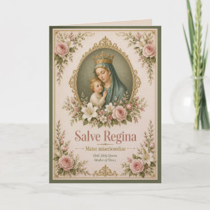Blush Marian Salve Regina Katholieke Gebedenbundel Kaart