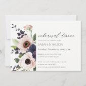 Blush marine Anemone Floral Rehearsal Dinner Invit Bedankkaart (Voorkant)