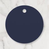 Blush marine blauw moderne bruiloft bedankjes labels (Achterkant)