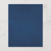 Blush, Marine en Goud Bloemen Bruiloft Uitnodiging Flyer (Achterkant)