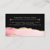 Blush marmer Agate make up Artist Hair Salon Visitekaartje (Achterkant)