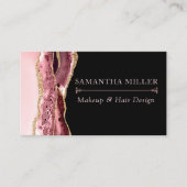 Blush marmer Agate make up Artist Hair Salon Visitekaartje (Voorkant)