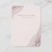 Blush marmer en gouden sieraden Display Kaart Visitekaartje (Voorkant)
