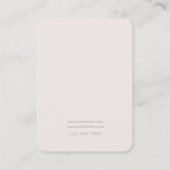 Blush marmer en gouden sieraden Display Kaart Visitekaartje (Achterkant)