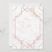 Blush Marmer en Roos Goud Baby shower Invitation Kaart (Achterkant)
