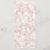 Blush Marmer Geometrisch Lijst Bloemen Bruiloft Me Menu (Achterkant)