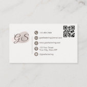 Blush Mauve Moderne Elegante QR-code Visitekaartje (Achterkant)