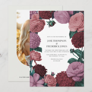 Blush Mauve, Peach Bloesem & Rosewood Fluwelen Kaart