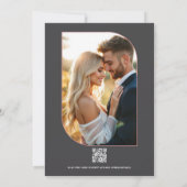 Blush Meadow Abstract Floral Modern Spring Wedding Kaart (Achterkant)