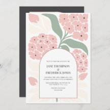 Blush Meadow Abstract Floral Modern Spring Wedding