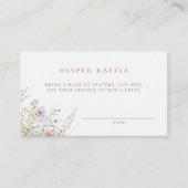Blush Meadow Baby shower Luier Raffle Informatiekaartje (Voorkant)