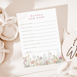 Blush Meadow Baby shower Wensen voor Baby Advieskaart