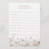 Blush Meadow Baby shower Wensen voor Baby Advieskaart (Voorkant)