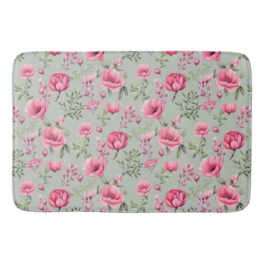 Blush Meadow-Bloeiende Bloemblaadjes Badmat (Voorkant)