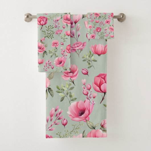 Blush Meadow-Bloeiende Bloemen Bad Handdoek (Insitu)