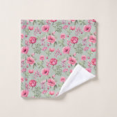 Blush Meadow-Bloeiende Bloemen Bad Handdoek (Wasdoekje)