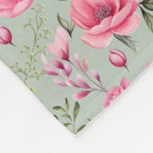 Blush Meadow-Bloeiende Bloemen Fleece Deken (Hoek)