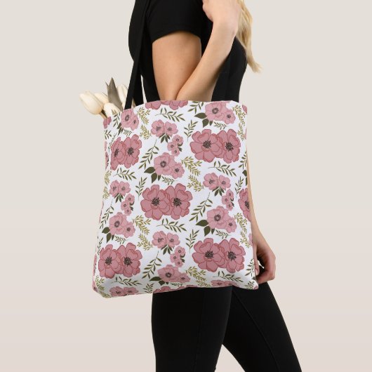 Blush Meadow Blooms AOP Floral Weekender Tote Bag (Dichtbij)