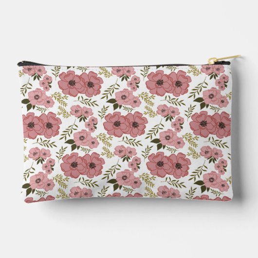 Blush Meadow Blooms Floral Accessory Pouch Etui (Achterkant)