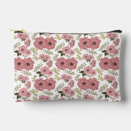 Blush Meadow Blooms Floral Accessory Pouch Etui