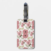 Blush Meadow Blooms Floral Vintage Botanical Bagagelabel (Achterkant verticaal)