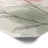 Blush Meadow Botanicals | Delicate Wildflower Lijn Poster (Hoek)