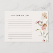Blush Meadow Floral Advice for Mum Baby shower Informatiekaartje (Voorkant)