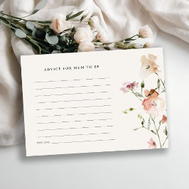 Blush Meadow Floral Advice for Mum Baby shower Informatiekaartje