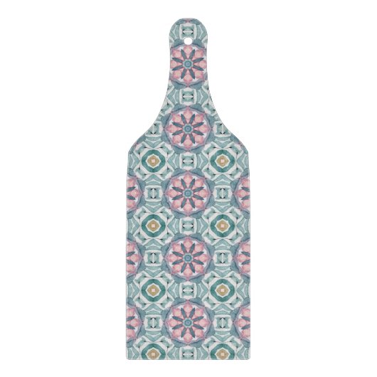 Blush Meadow Tegel – Waterverf Bloemen Snijplank (Voorkant)