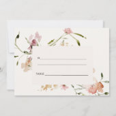 Blush Meadow Waterverf Floral Wedding Place Card Kaart (Achterkant)