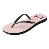 blush met Afstudeerder typografie en naam Teenslippers (Schuin)