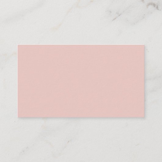 Blush met Black Modern Font Plaatskaartje (Achterkant)