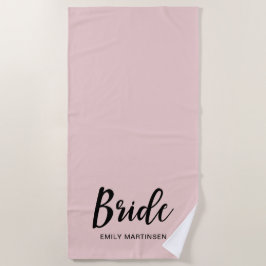  blush met bruidstype en naam strandlaken