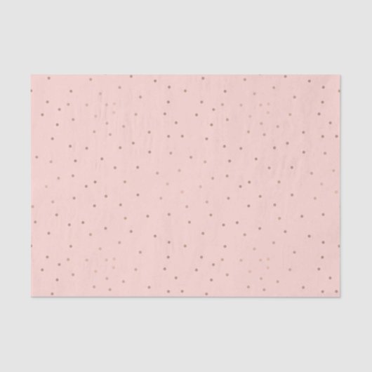 Blush met Roos Gold Polka Dot Tissue Paper Tissuepapier (Voorkant)