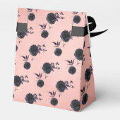  Blush met Zwart Roos Custom Wedding Bedankdoosjes (Achterkant)