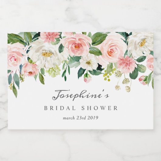 Blush Mini Fleslabels voor Mousserende Wijn Sparkling Wijnetiket (Enkel label)