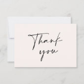 Blush minimalist bedankkaart kaart (Voorkant)