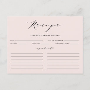 Blush Minimalist Script Vrijgezellenfeest Recept K Briefkaart